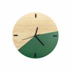 Relógio de Parede em Madeira Escandinavo Duo Verde 28cm