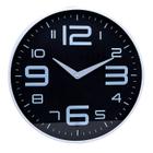 Relógio de Parede em Plástico Preto com Branco 30,5x4cm 2748 - Lyor