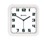 Relógio De Parede Eurora Cozinha Sala Quadrado Branco 6540