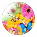 Relógio De Parede Flores Borboleta Paisagens Gg 50 Cm G02
