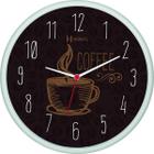 Relógio De Parede Herweg Branco Redondo Café 660014 - Coffe