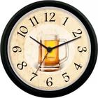 Relógio de Parede Herweg Quartz Cerveja 660110-034 Preto