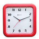 Relógio De Parede - Herweg - Vermelho - Quadrado 23cm - 6145