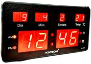 Relógio De Parede Led Digital Com Data Alarme Temperatura