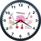 Relógio De Parede Manicure Salão De Beleza Cabeleireira-24cm