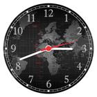 Relógio De Parede Mapa Mundo Geografia Lojas Salas Quartos Quartz Tamanho 40 Cm RC002