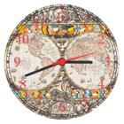 Relógio De Parede Mapa Mundo Países Continentes Decorações