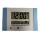 Relógio de Parede/Mesa Digital Com Temperatura e Calendário Herweg 6472-069 Azul metálico