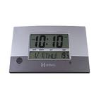 Relógio de Parede/Mesa Digital Com Temperatura e Calendário Herweg 6473-071 Cinza Metálico