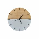 Relógio de Parede Minimalista em Madeira Branco 28cm - Edward Clock