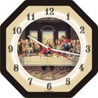 Relógio de Parede Oitavado Santa Ceia Preto 22cm - Bells