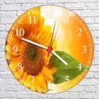 Relógio De Parede Paisagem Girassol Flor Natureza Empresas Quartos Salas Quartz Tamanho 40 Cm RC014