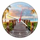 Relógio De Parede Paisagem Ponte Praia Natureza Salas Cozinhas Decoração - Vital Quadros