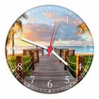 Relógio De Parede Paisagem Praia Natureza Empresas Quartos Salas Quartz Tamanho 40 Cm RC005