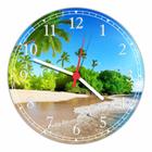 Relógio De Parede Paisagem Praia Natureza Empresas Quartos Salas Quartz Tamanho 40 Cm RC007