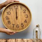Relógio de Parede Plástico Wood 30cm Lyor
