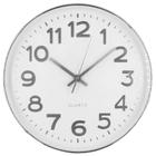 Relógio de Parede Prata 19,5cm - Quartzo Silencioso - Estilo Minimalista