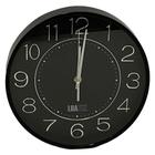 Relógio De Parede Preciso Sala Cozinha Grande 25cm Preto E Prata ZB-3003 LUATEK