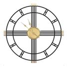 Relógio De Parede Preto Dourado Design Europeu 50Cm - Vacheron