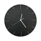 Relógio de Parede Preto Fosco com Ponteiros em Cor Prata 30cm