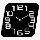 Relógio De Parede Preto losango Moderno 40cm Cozinha Luxo