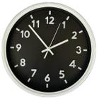 Relógio de Parede Preto Redondo Grande 30cm Analógico Decorativo para Casa Cozinha ou Sala