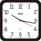 Relógio De Parede Quadrado Preto 21,3Cm Bells - De Casa Magazine