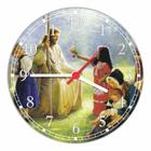 Relógio De Parede Quartz Católico Religioso Jesus Cristo Com Crianças Tamanho 40 Cm RC013