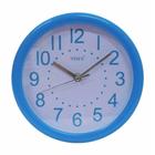 Relógio de Parede Redondo 22,4 cm Azul/Branco