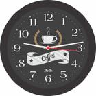 Relógio de Parede Redondo Coffe Cozinha Sala Quarto Bell's