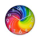 Relógio de Parede Redondo de Plástico Espiral Colorido 30cm Colorbox CIM TOYS