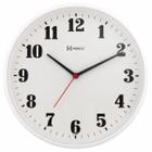 Relógio de Parede Redondo Decorativo Branco 26cm Ponteiro Tic Tac Decoração de Cozinha Sala Casa ou Escritório