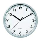 Relógio De Parede Redondo Prata 30cm