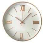 Relógio de Parede Silencioso Números Romanos Rosê 30cm