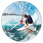 Relógio De Parede Surfe Esporte Prancha Onda Paisagem Lojas Salas Quartos Quartz Tamanho 40 Cm RC004