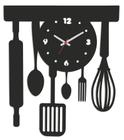 Relógio de Parede Talheres Cozinha Moderno