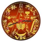 Relógio De Parede Tetragrammaton Pentagrama Salas Decorações