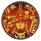 Relógio De Parede Tetragrammaton Pentagrama Salas Decorações