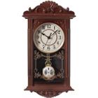 Relógio de Parede Vintage aparência de madeira C/Pendulo - YN