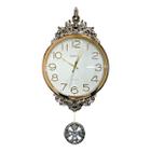 Relógio De Parede Vintage Silencioso com Pêndulo 73x36cm