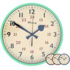 Relógio de Parede Wincy Decorativo Sala Escritório Cozinha Casa Redondo Silencioso 30 Cm Preto Verde Azul Laranja PDA02043