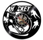 Relógio de parede Wokex Hockey Vinyl Disc 30 cm de diâmetro