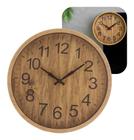 Relógio De Parede Wood Em Plástico 25,4 X 3,8 Cm Lyor Bambu