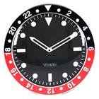 Relógio De Parede Wrist Design Preto Vermelho Alumínio Urban