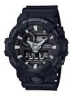 Relógio de Pulso Casio G-Shock Masculino Anadigi Preto Redondo Visor 3D 200 Metros Cronômetro GA-700-1BDR