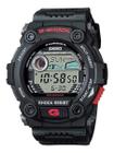 Relógio de Pulso Casio G-Shock Masculino Digital Tábua de Mares Preto Gráficos lunares e de marés Prova d água G-7900-1DR