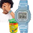 Relógio de Pulso Casio Infantil Digital Standard Prova Dágua Calendário Cronômetro Alarme Esportivo Azul LA-20WHS-2ADF + Slime