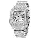 Relógio de pulso Hiphop Full Iced Out Rhinestone Quartz para homens - Wokex