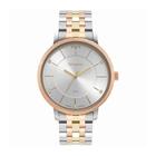 Relógio de Pulso Original Technos Misto Prata e Dourado Aço Feminino 2035MTE