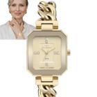 Relógio de Pulso Technos Feminino Prova Dágua 5 ATM Analógico Quadrado Fashion Casual Dourado 2036MQN/1X